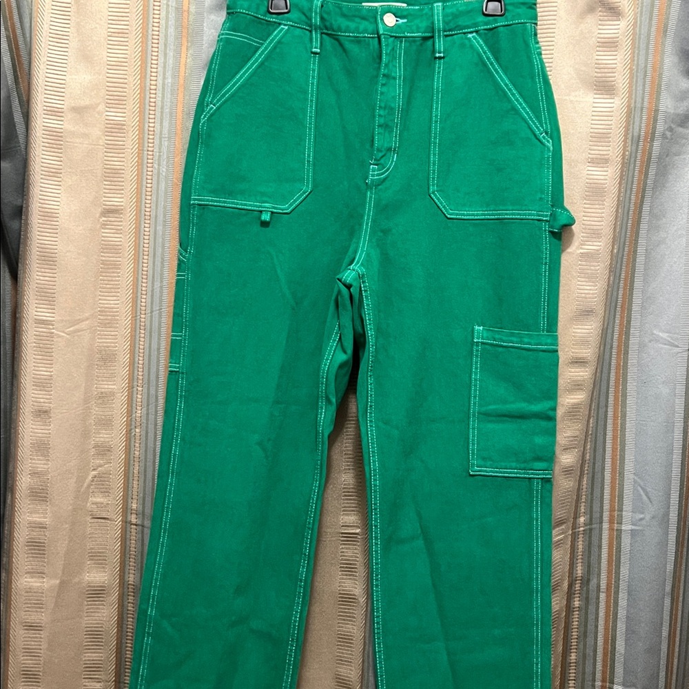 PacSun Women’s 90s BF Carpenter Vibrant Green Denim Jeans